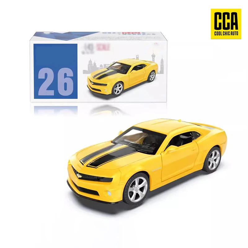 CCA 1 box 1:43 Chevrolet Camaro alloy car yellow door-openable boomerang classic racing car model ornament