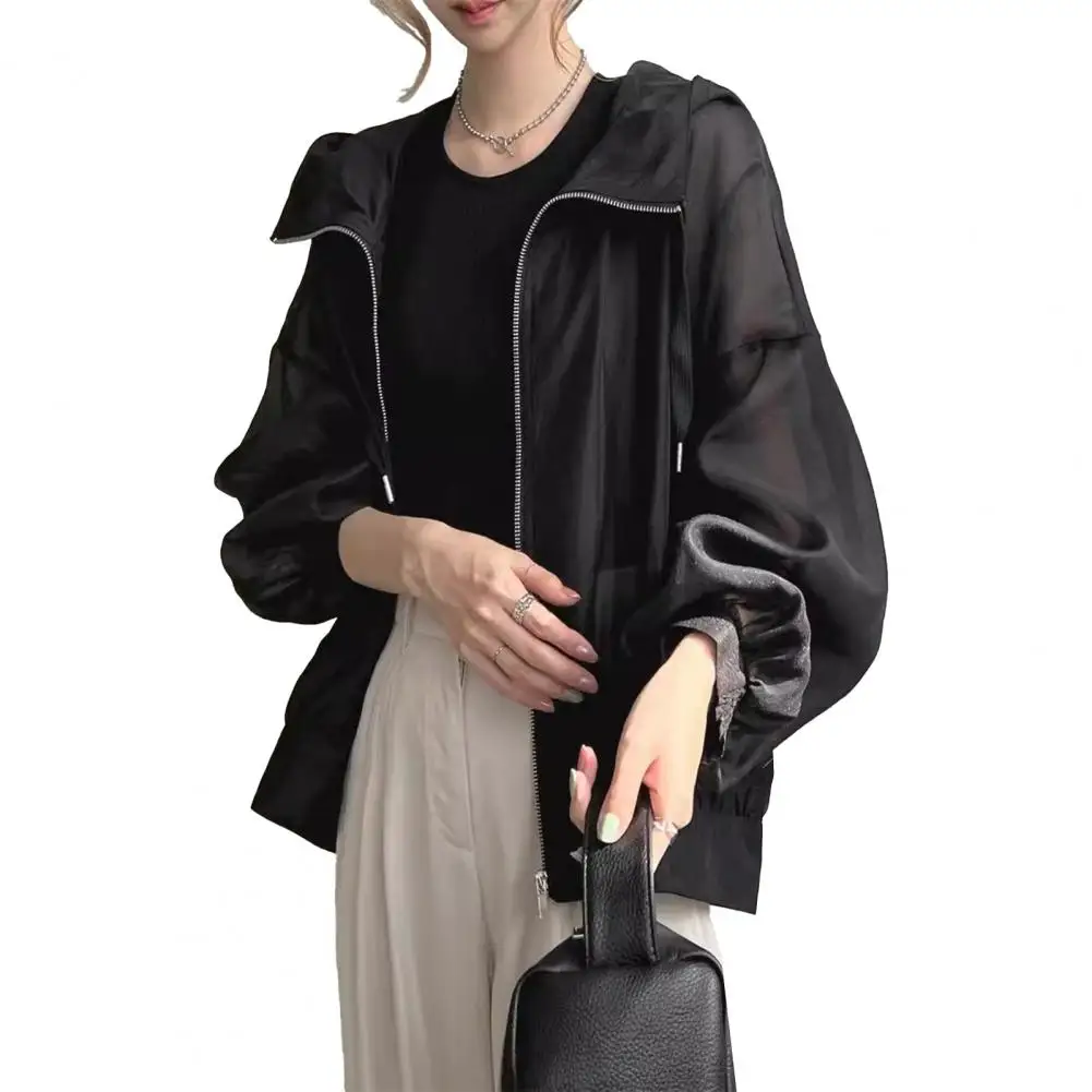 

Women Sun Jacket Lightweight Loose Fit Jacket Lightweight Sun Jacket for Women Long Sleeve Workout Hoodie with Full Zipper