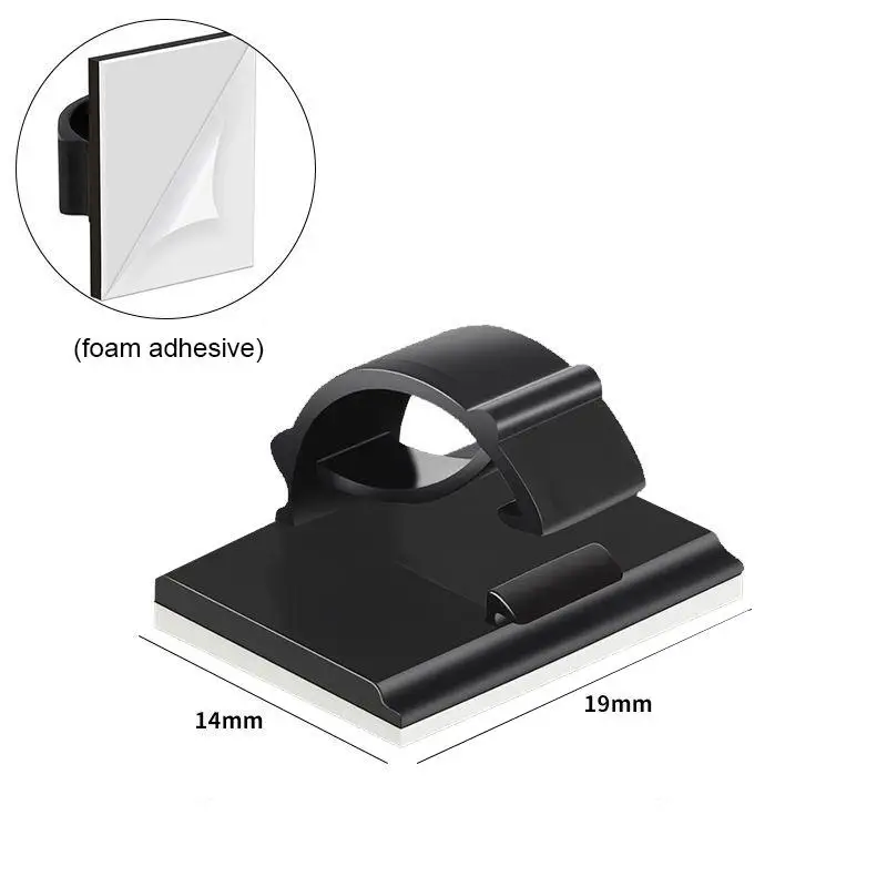 Adhesive Cable Clips 50Pcs Small Size Nylon Wire Organizer Cord Management Clamps for Hidden Cord Organization Use