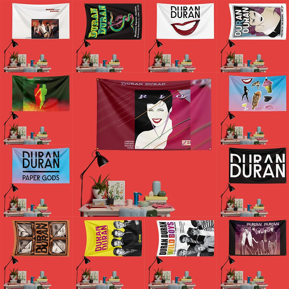 Duran Duran Inspired Rock Music Flag 3x5 FT 90x150cm Polyester Decorative Banner Tapestry For Music Fans Bedroom Wall Decoration
