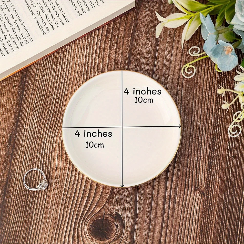 2026 New Custom Family Name Birth Flower Ceramic Ring Dish Personalized Floral Trinket Plate Jewelry Holder Home Table Decor.