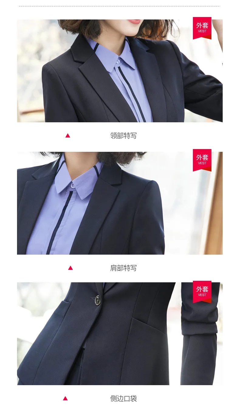 (108) Fashionable black suit jacket for women, autumn and winter professional suits, women\'s small suits, formal work clothes