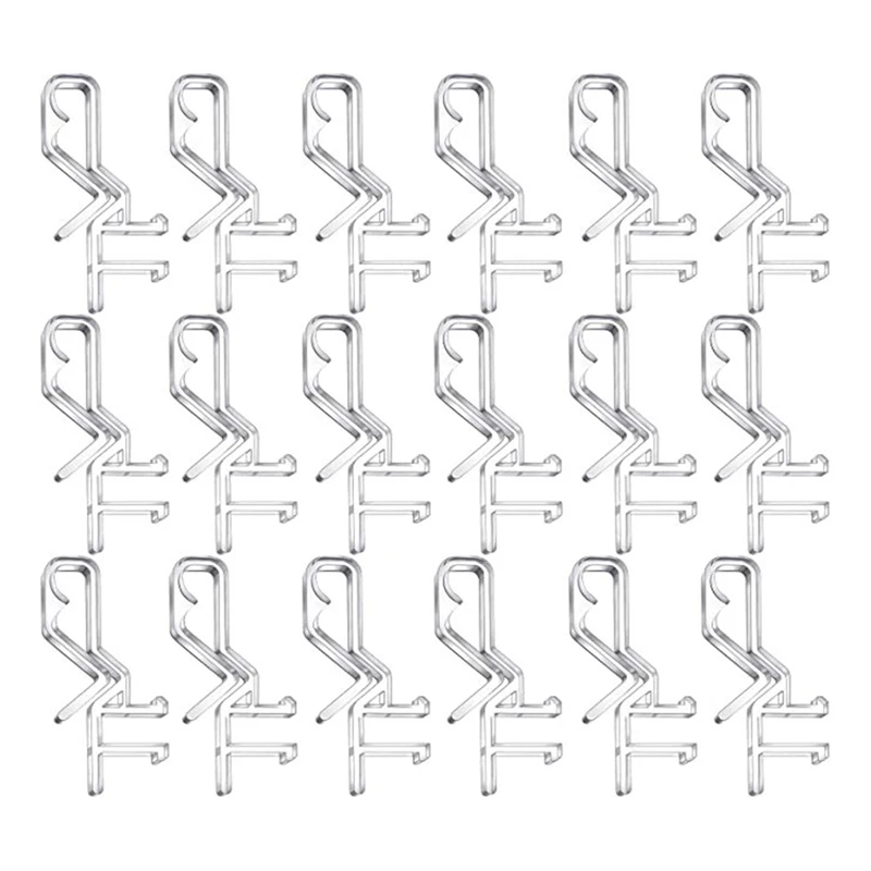 1-7/8 Inch Clear Plastic Valance Clips Clear Channel Valance Clips For The Valance With A Groove In The Back ( 24Pcs )