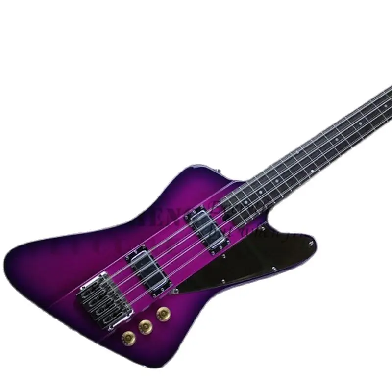 8 String Purple Bass Guitar  Mahogany Body Rosewood Fingerboard Fixed Bridge Chrome Tuners Pre-sale Bass