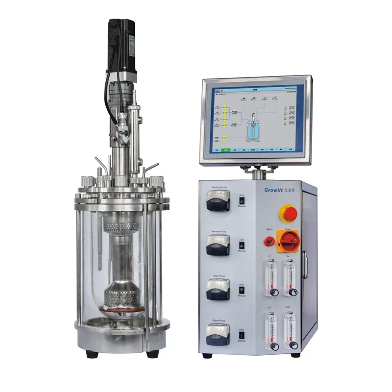 Lab Glass Bio Reactor for Fermentation Purposes in Laboratories