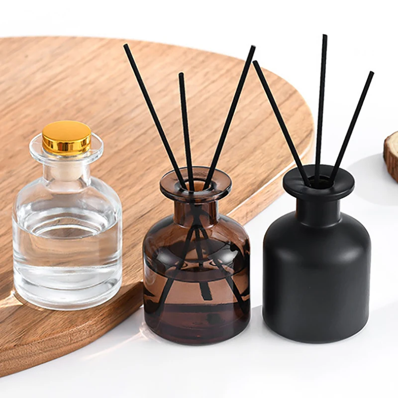 Botol Diffuser wangi rumah 50ml, tongkat penyebar minyak esensial penyebar Reed wadah kaca hadiah pesta 1 buah 50ml