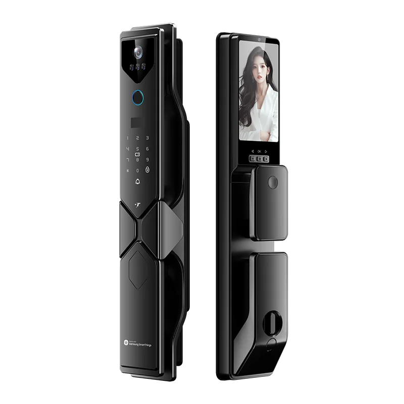 

For Samsung Smart Lock New S93 Smart Door Lock Wooden Anti-theft Home Security WiFi 3D Face Recognition Palm Vein Fingerprint