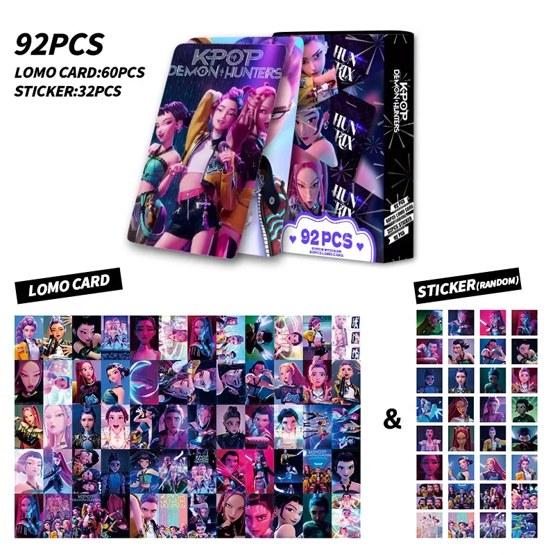 Cards Demon Hunters Anime Collection Set Trendy Fancy Huntrix Sajaboys Lomo Photo Cards For BirthdayWitch Hunting Group