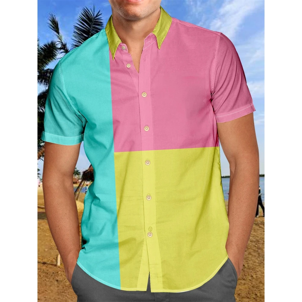 

Men's Shirt Summer Casual Fashion Short Sleeved Shirt For Men Loose Breathable Hawaiian Shirt Man Casual Men's Clothing Top