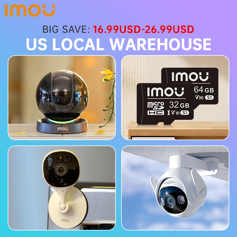 

IMOU Cruiser 2MP/Rex 4MP Полноцветный Wi-Fi PTZ Открытый IP66 Всепогодная запись Камера ночного видения AI Обнаружение человека
