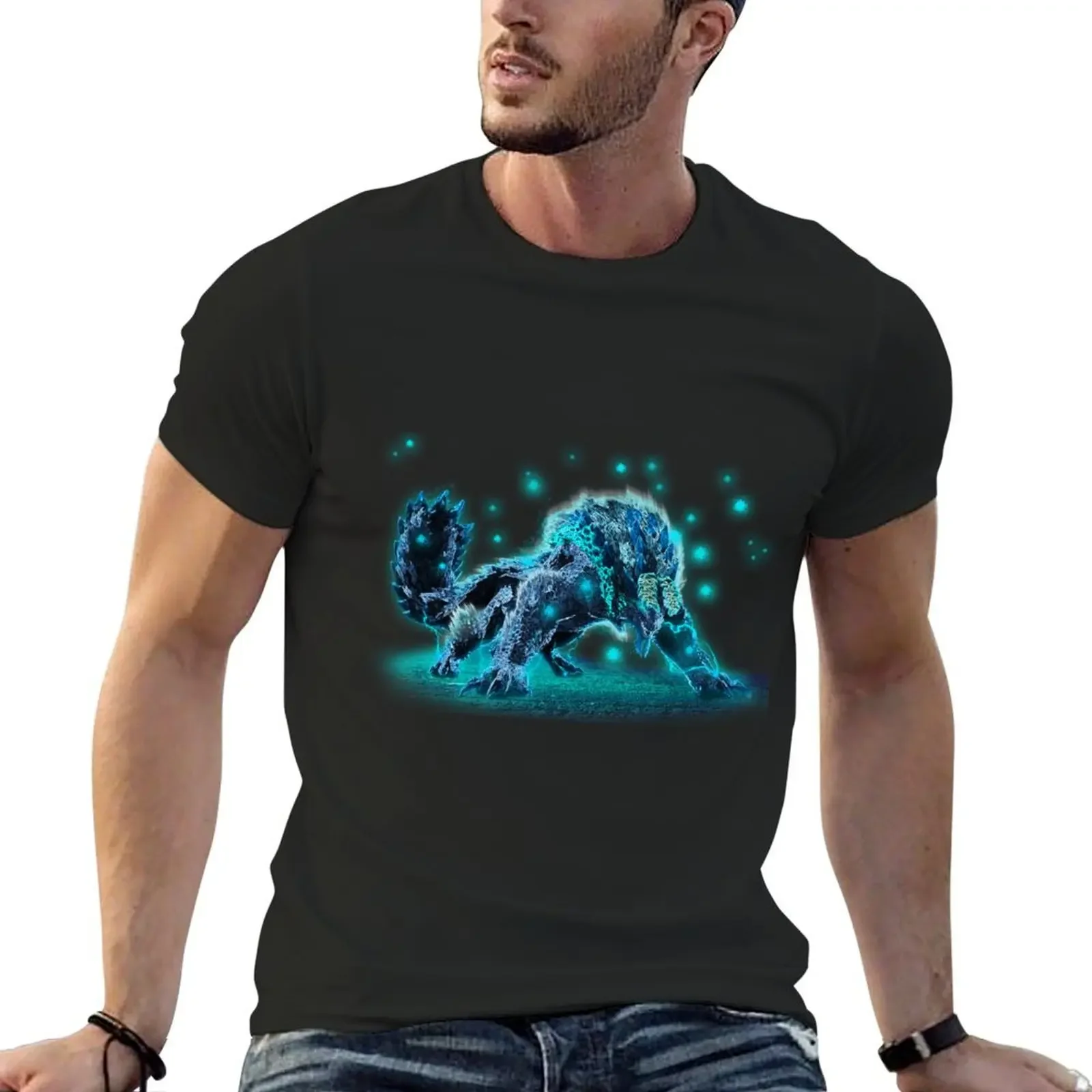 

Neon Zinogre Subspecies MHW 2 [FREE COLOR] T-Shirt plus size tops man clothes t shirts for men graphic