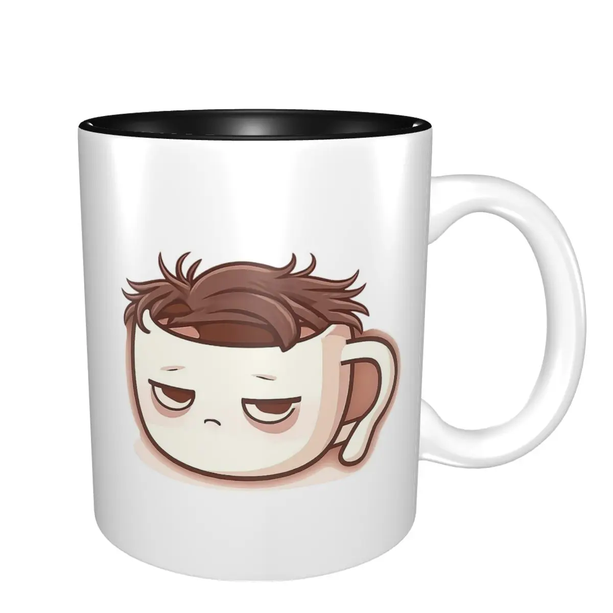 Tired Coffee Mug With Messy Hair Mug Funny Ceramic Coffee Cups Tea Mugs Milk Cup Drinkware Gifts for Woman Man