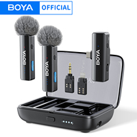 BOYA BOYALINK 2 Wireless Lavalier Lapel Microphone for iPhone Android Camera PC Youtube Live Streaming Audio Recording Interview