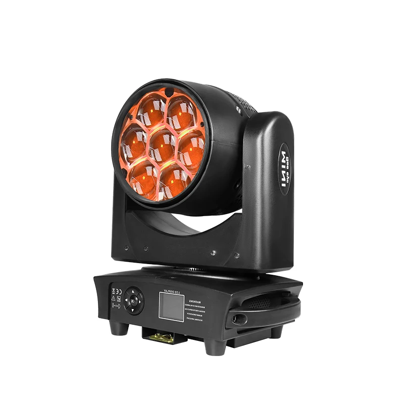 RGBW 7x40W LED Moving Head Big Bees Eyes Zoom Wash Lights Refer to DJ Disco Home Party Night Club Bar