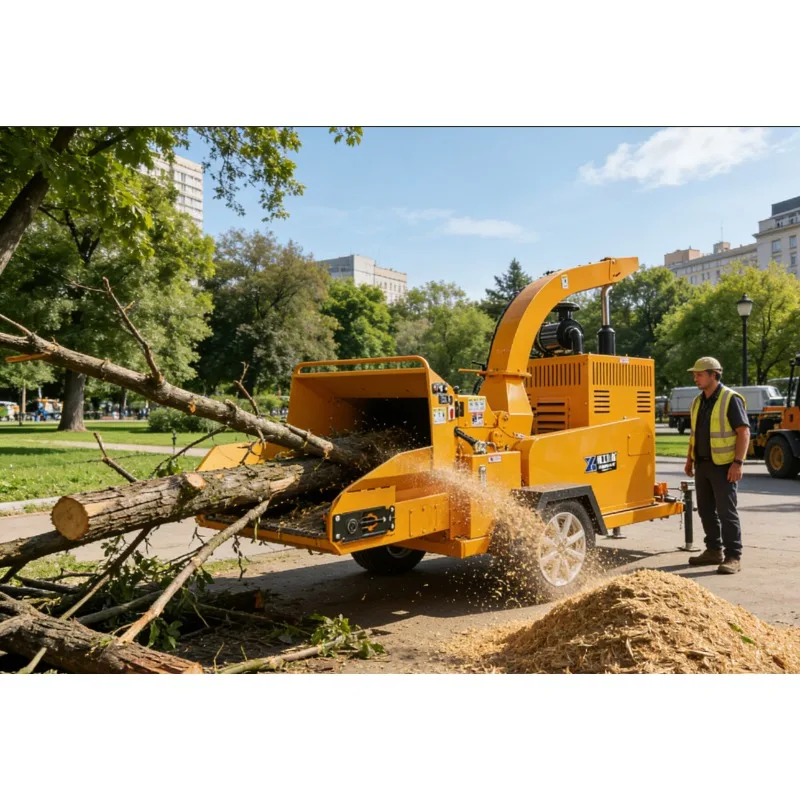 

6 Inch Industrial Wood Chipper Garden Bamboo Chipper Machine Heavy Duty Branch Shredder for Tree Limb