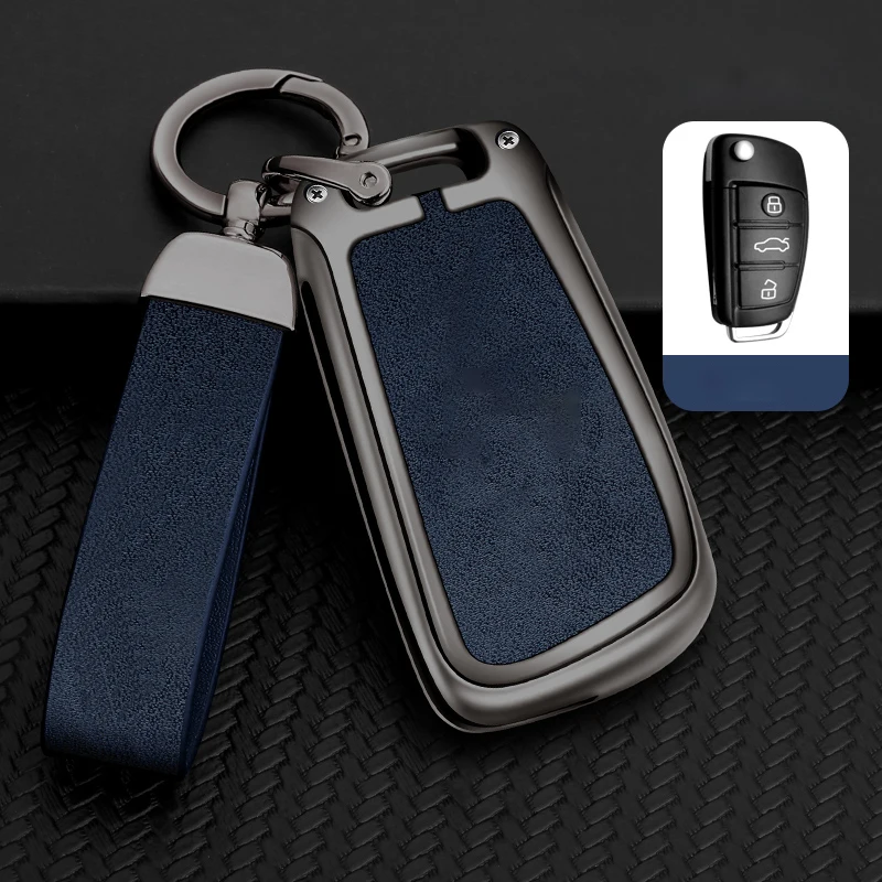 Leather Zinc Alloy Car Key Case fob Cover For Chery ARRIZO7 E3 E5 A3 A5 Tiggo 2 3 5 3X Fulwin2 Eastar Keyless Protect Accessorie