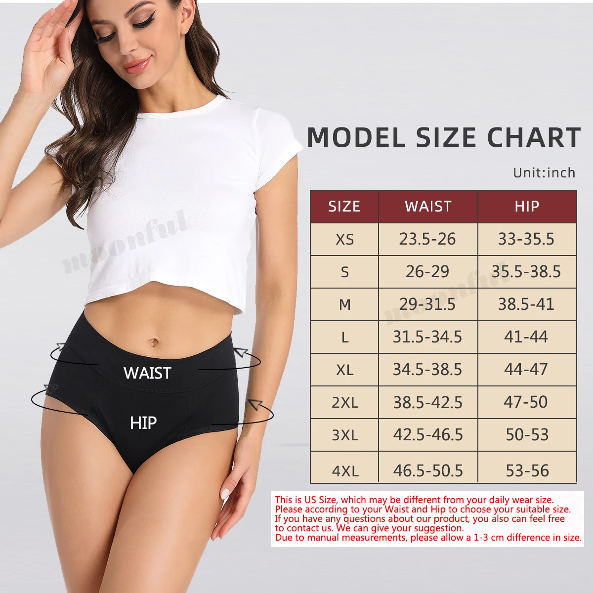 4 Layer Very Abundant Bamboo Period Panties for Heavy Flow Women Menstrual Pant… - Image 6