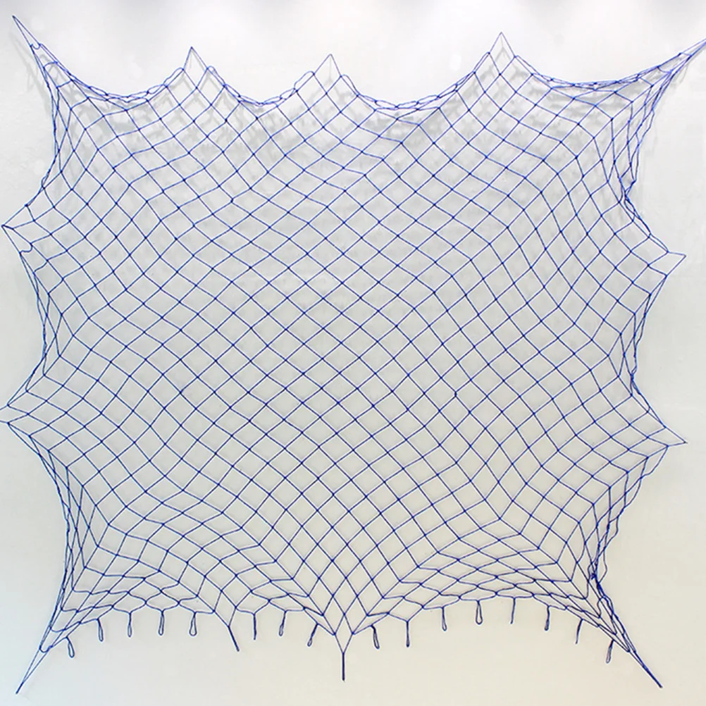 

2Pcs Decorative Fish Net Rustic Nautical Style Hanging Decoration Perfect for Beach Room Wall Decor Coastal Bathroom and Party