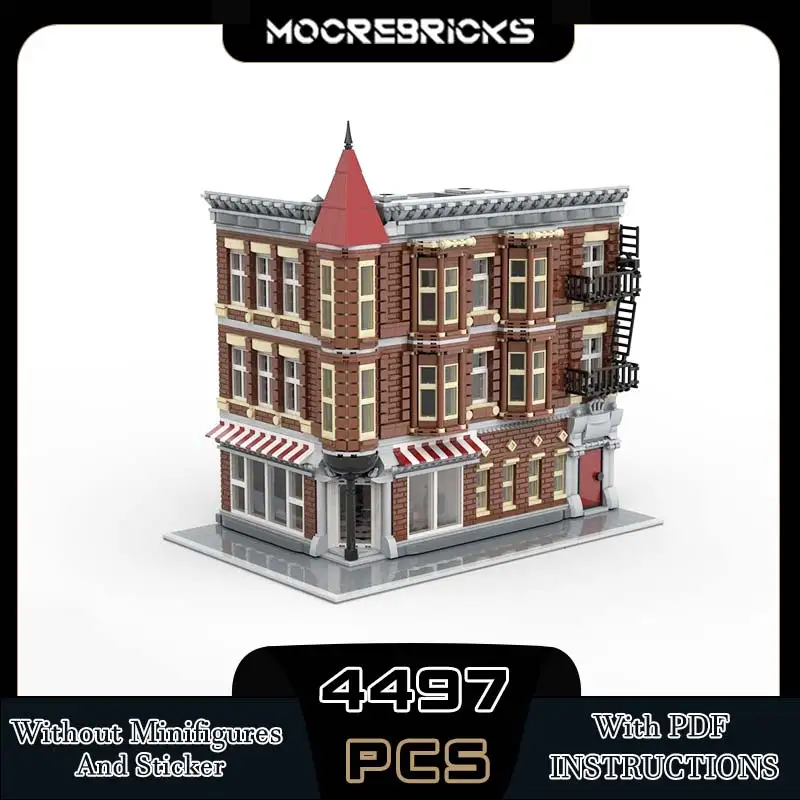 

MOC Armitage Corner Модульное здание Городской вид на улицу Технология Строительные блоки Модель Детские игрушки Кирпичи Подарок