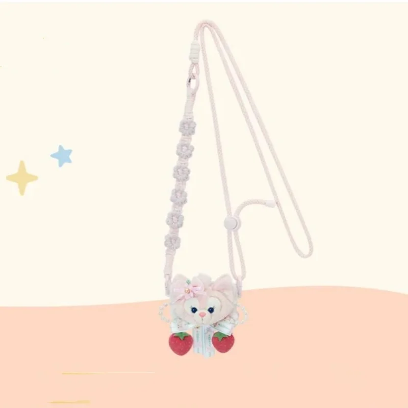 cute-linabell-cookieann-plush-phone-pouch-with-mirror-shanghai-disney-flower-series-crossbody-bag