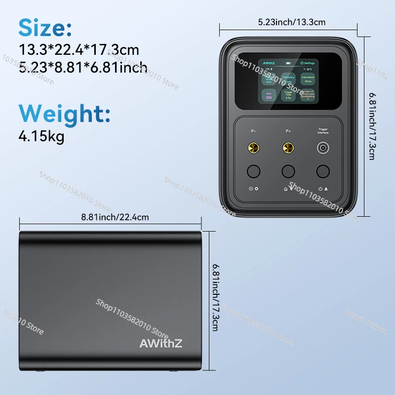 Awithz P90C P120D High precision energy storage spot welding machine Industrial grade 69.2KW high current 2MM  welding thickness