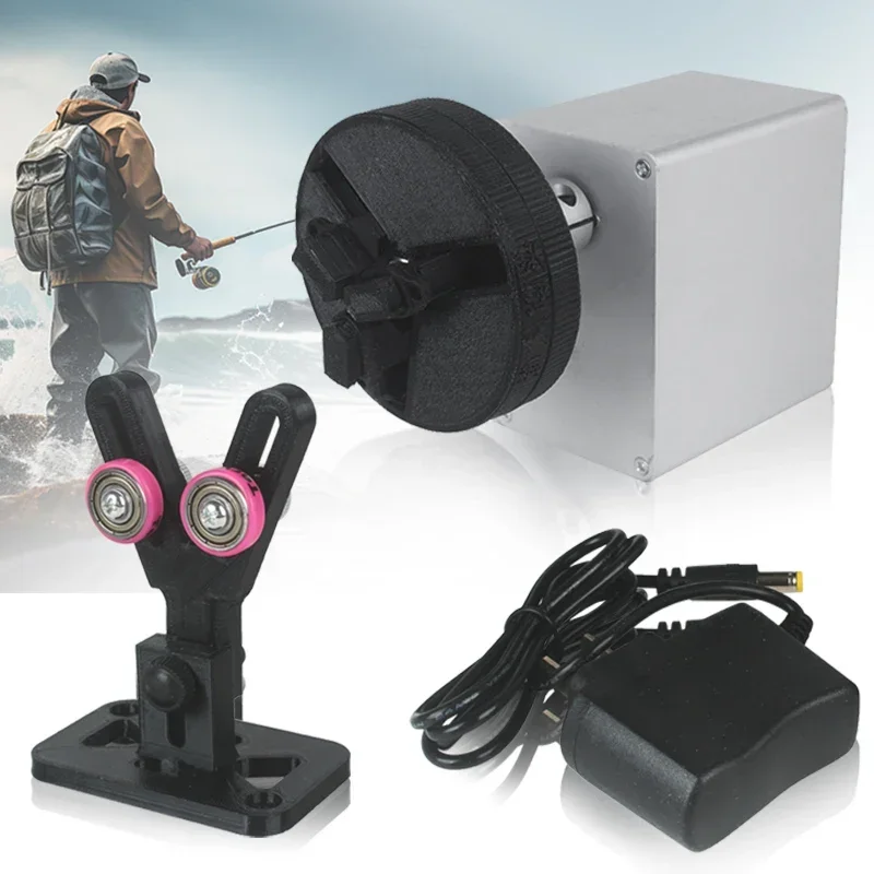 DIY Electric Fishing Rod Repair Kit Epoxy Applicator for Rod Building Micro Winding Epoxy Machine Lure Rod Conversion Tool