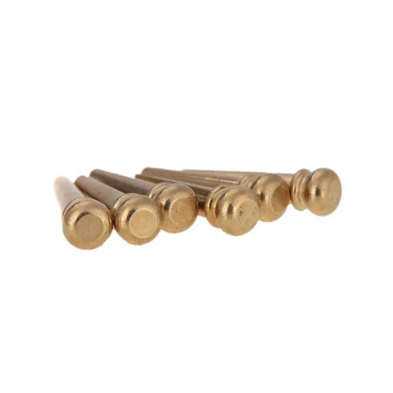 NALFI-24 Pieces Brass Folk Acoustic Guitar Bridge Pin Peg Nail Metal