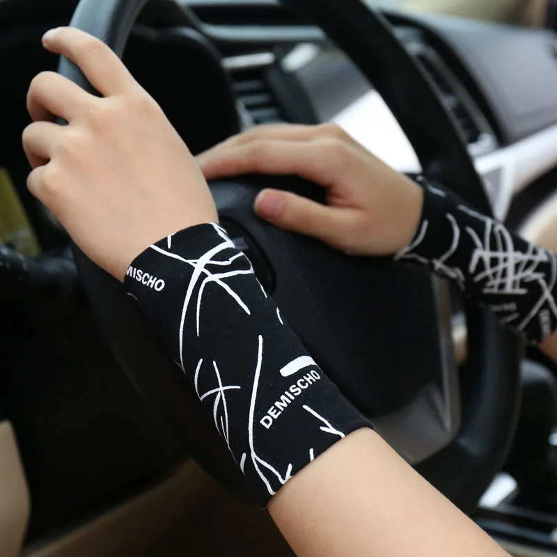 Cotton wrist guard men\'s summer fashion thin trend sports fitness wicking sweat female Yoga sun exercise cover scar tattoo