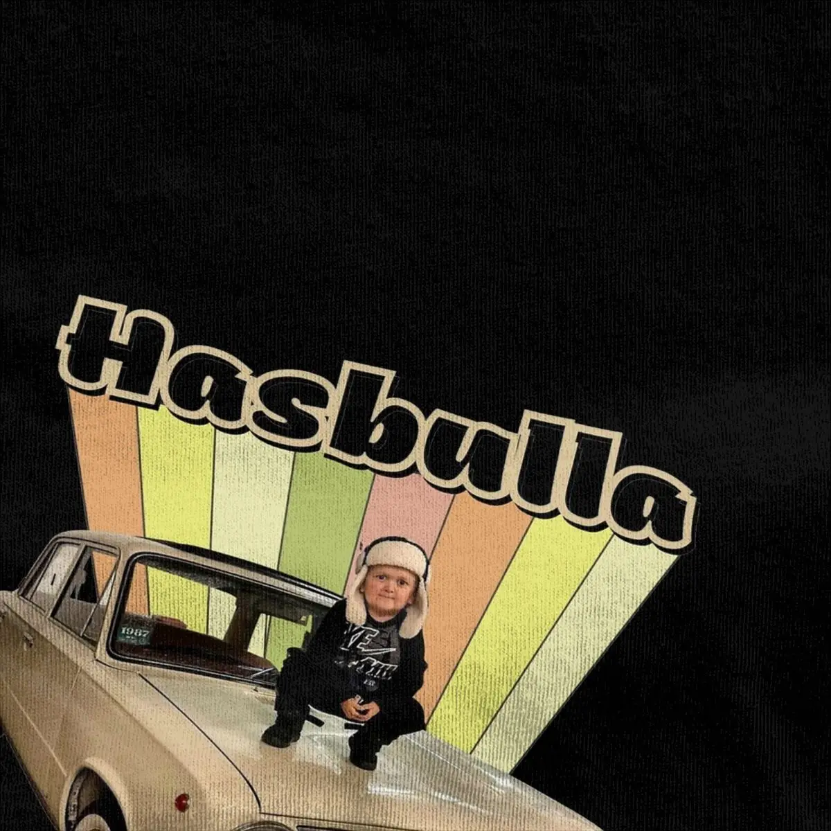 Hasbulla Retro Lada Stuff T-Shirt for Men Women hasbik Vintage 100% Cotton Graphic Printed Tops