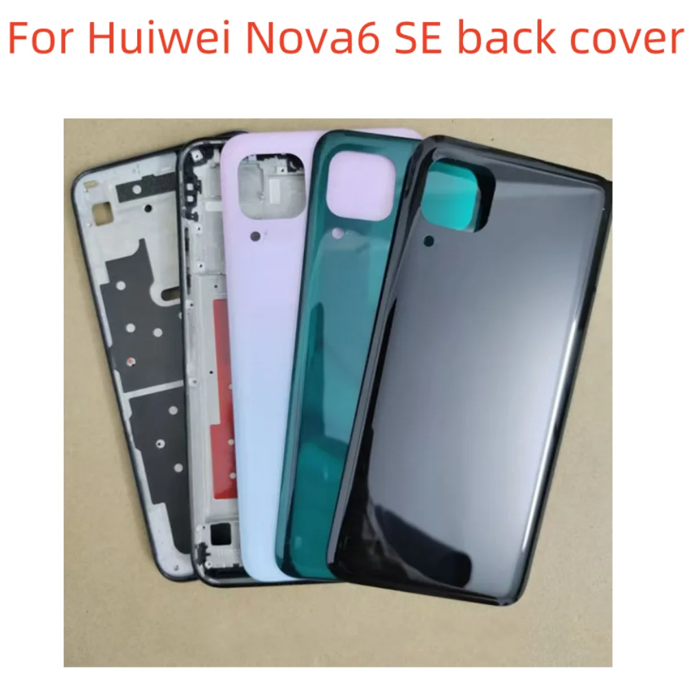 

Back cover For Honor Nova6 SE Battery Back Cover Glass Panel Rear Door Battery Housing Case Adhesive Replacement