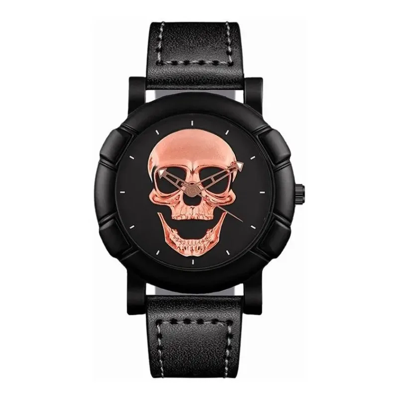 1PC Men's Quartz Knight Skull Watch Stylish and Cool Skull-Design Watch Perfect For wearing on outings