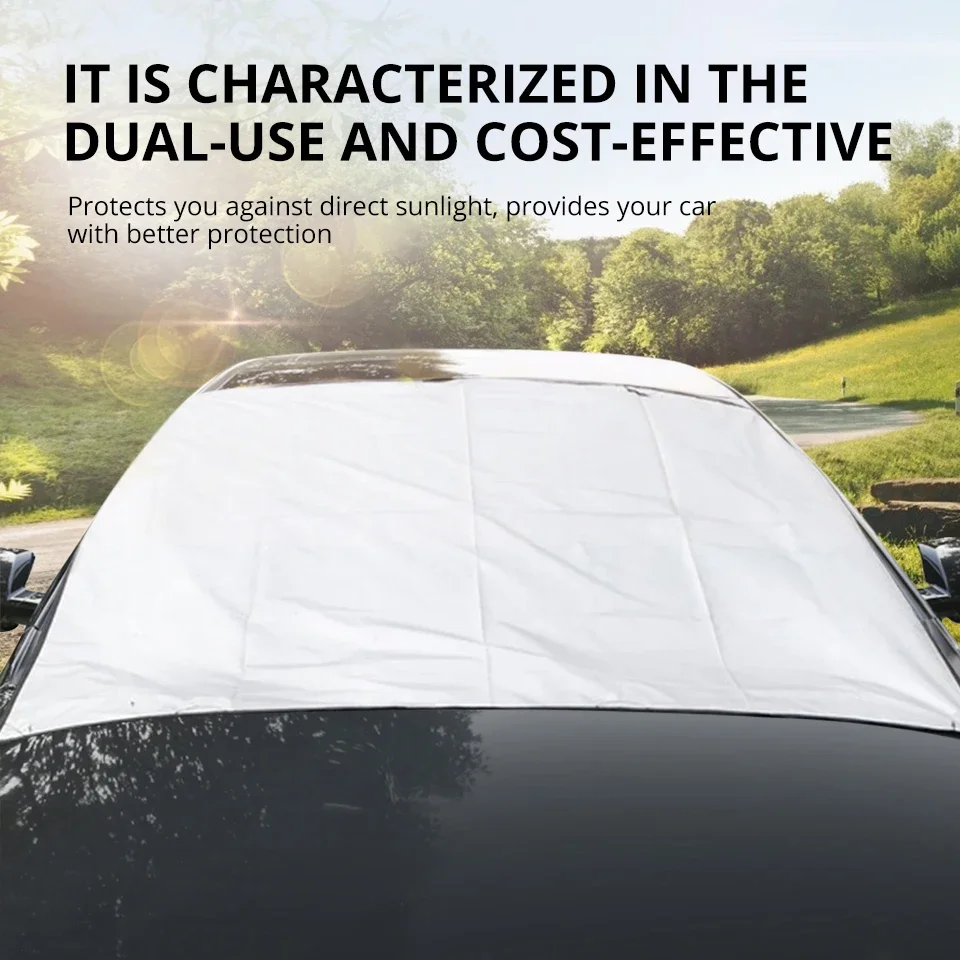 Automobile Sunshade Cover Snow Ice Shield For Windshield Winter Sun Car Front Window Windscreen Cover 195cm x 70cm