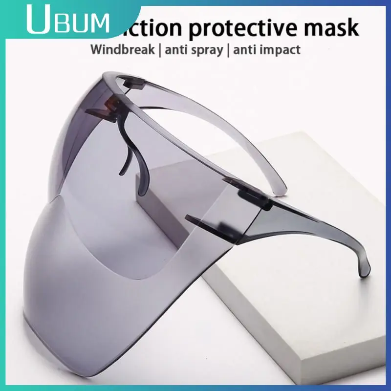 6 color Transparent Protective Mask Full Face Shield Dust-proof Visor Anti Dust Anti-oil Mask Cycling Sunglasses Goggles hot