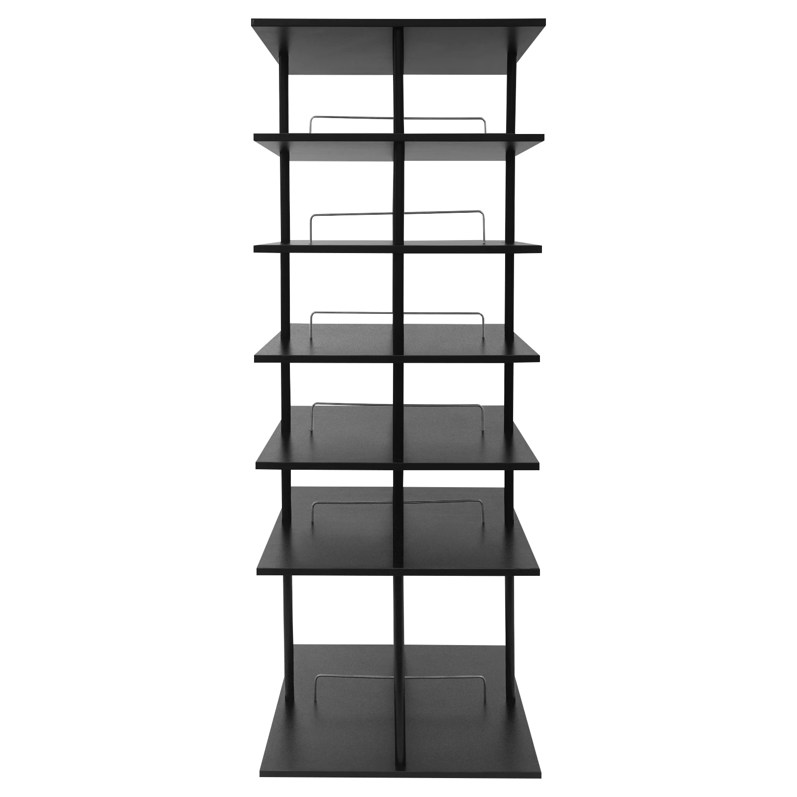

(Clearance Sale!) 6-Tier Rotating Shoe Rack 155cm Multi-tier Shoe Storage Rack for 24 Pairs of Shoes & Hats 360° Swivel