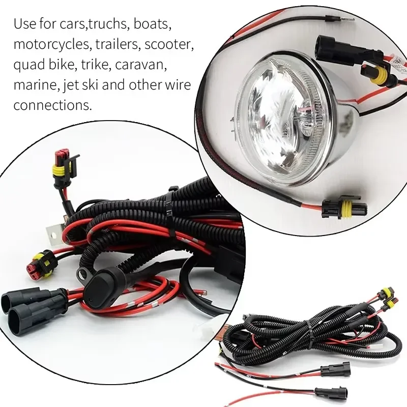 1/5/10 قطعة 2 دبوس طريقة مقاوم للماء سلك السيارات موصلات كهربائية التوصيل مع كابل لسيارة دراجة نارية #6