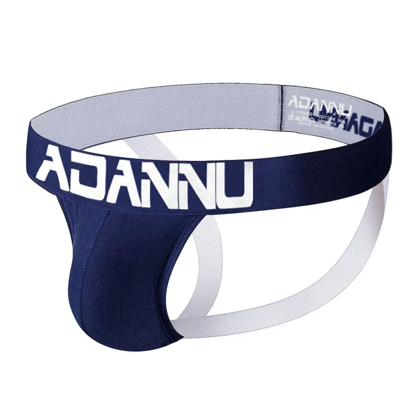 Men Underwear Sexy for Guys G-String Man Thong Low Rise Cotton Double Strap Backless Trendy AD131