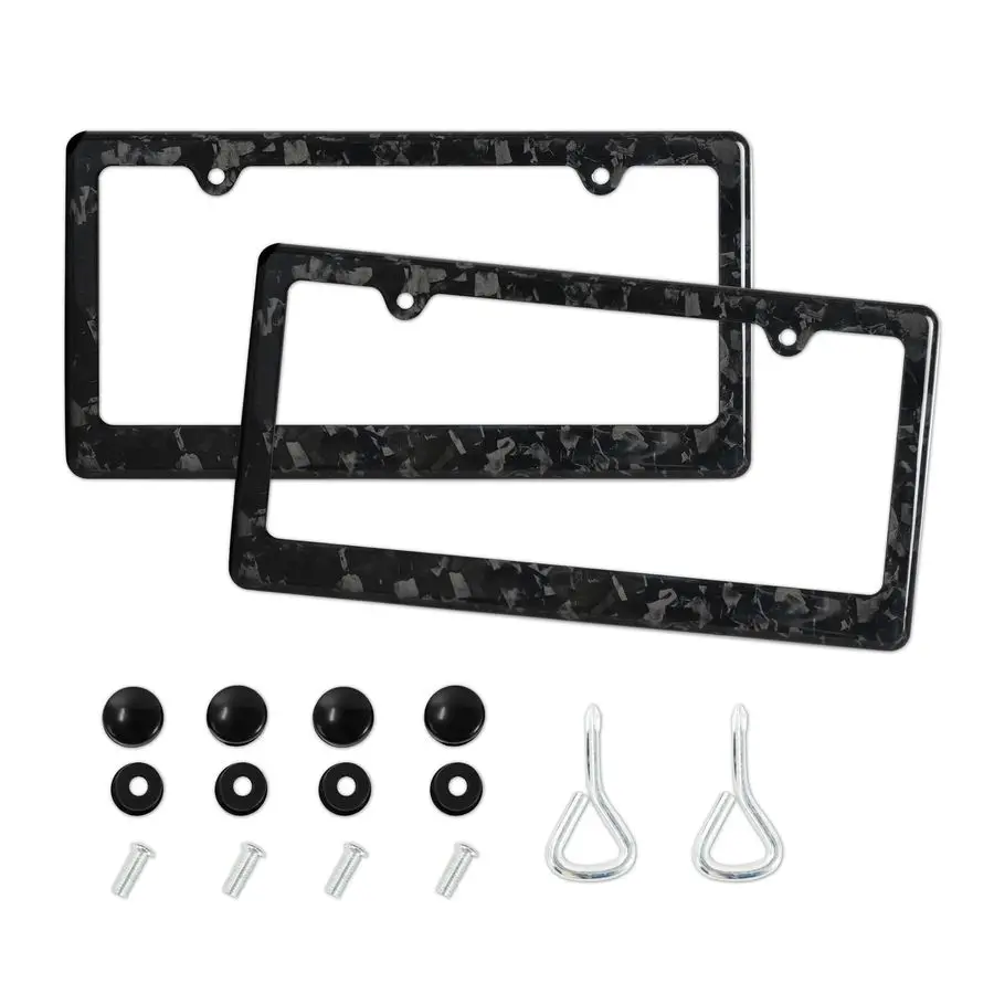 

Carbon Fiber License Plate Frame, 2 Holes 100 Carbon Fiber Black Cool Slim Edge License Plate Frames Forged Design Glossy Licens