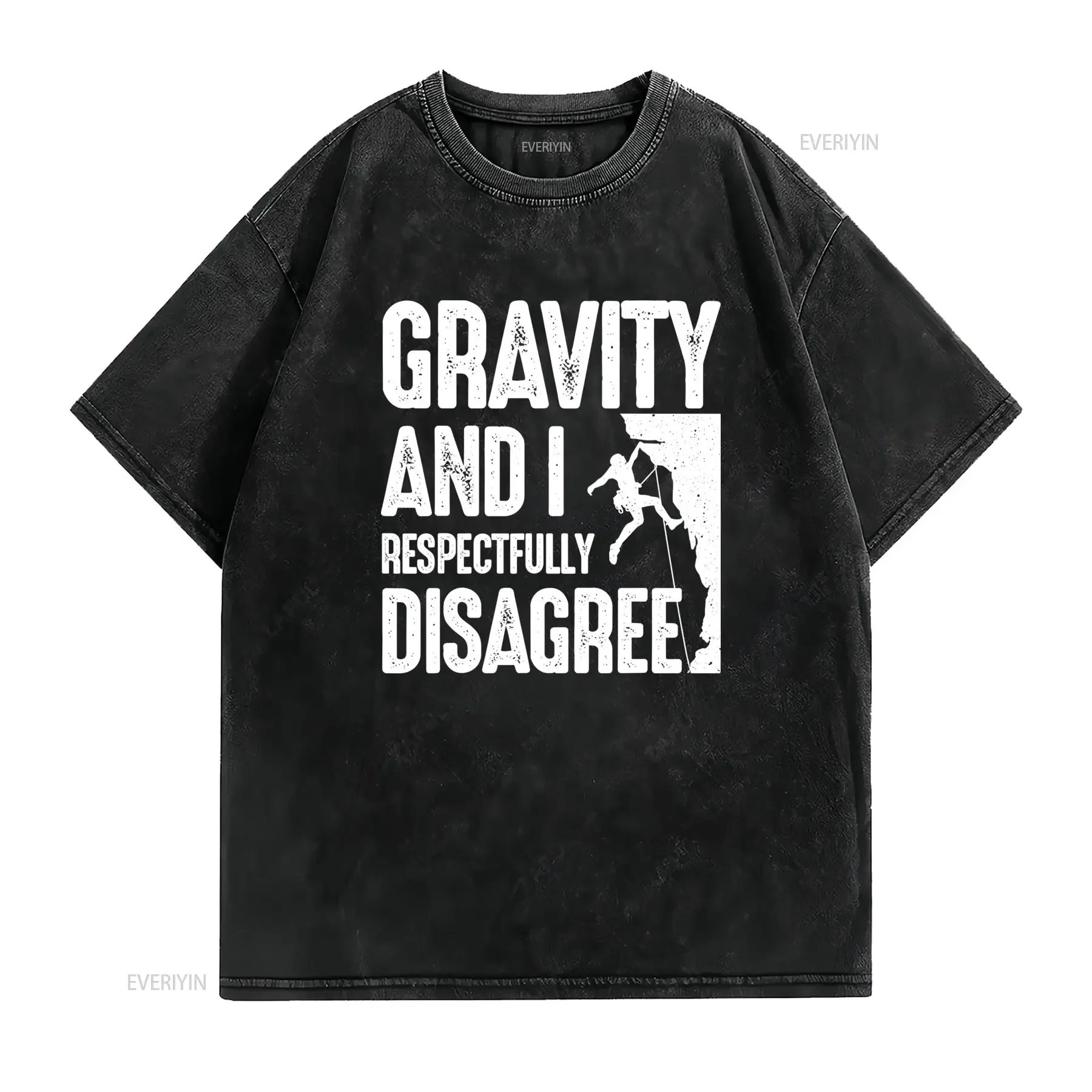 Funny Rock Climbing Design for Athletes Boulderer T Shirt vintage Washed Top For Everyday Wear streetwear Casual Slightly