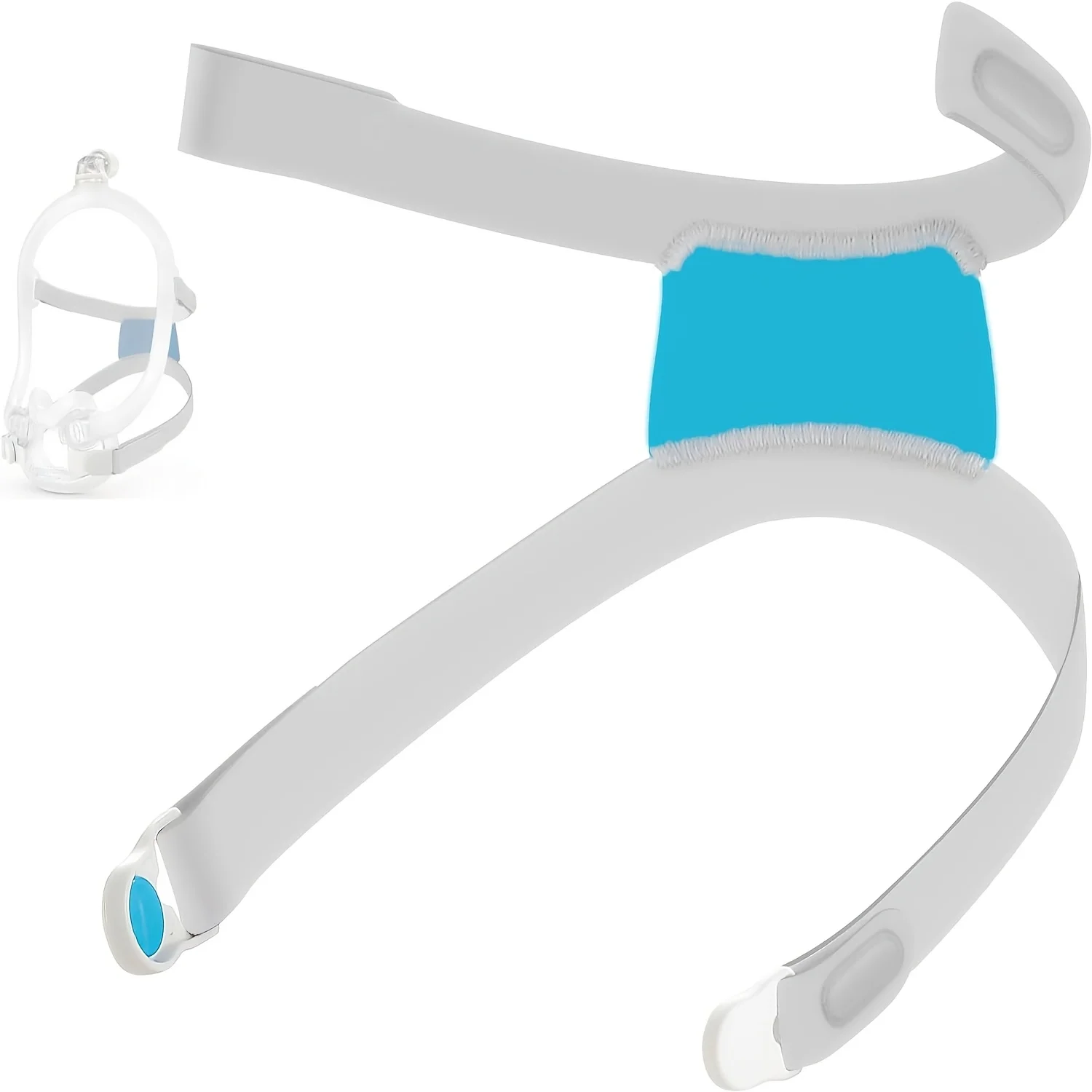 1pc  Adjustable CPAP Headgear Straps with Clips, Comfortable Fabric Headband for F30i, No Battery Required