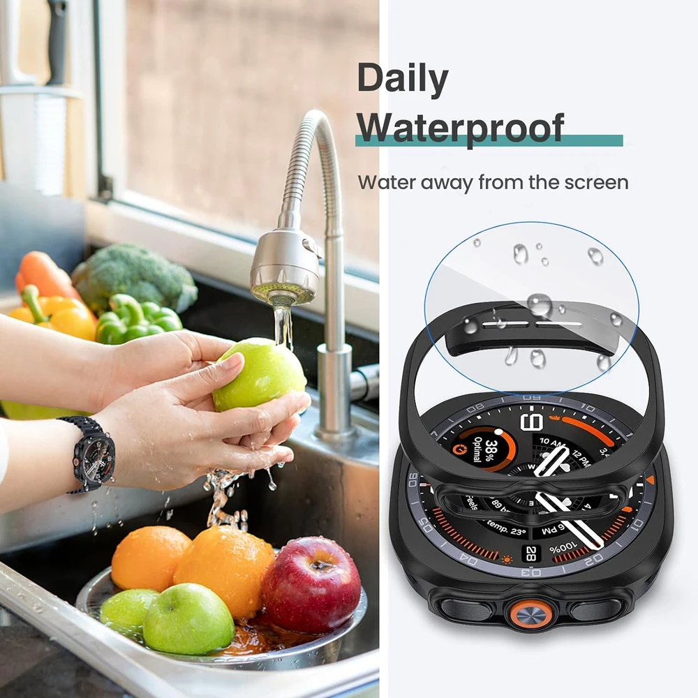 Glas+Hülle für Samsung Galaxy Watch Ultra2 47mm 2026 Zubehör Harte PC-Schutzhülle für Galaxy Watch9 Ultra2 Cover+Displayschutzfolie – Detail 4