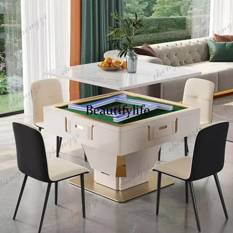 Intelligent Automatic Mahjong Table Dining Table Double-Use Electric Lifting