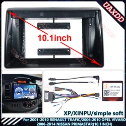 FOR 2001-2010 RENAULT TRAFIC/ 2006-2010 OPEL VIVARO 2006-2014 NISSAN PRIMASTAR 10.1INCH Radio Android stereo cable frame canbus