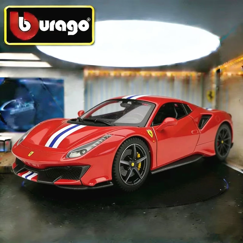 

Bburago 1:24 Ferrari 488 Plsta Alloy Scale Car Model Diecast Metal Static Collection Children Toy Car Vehicles Birthday Gifts