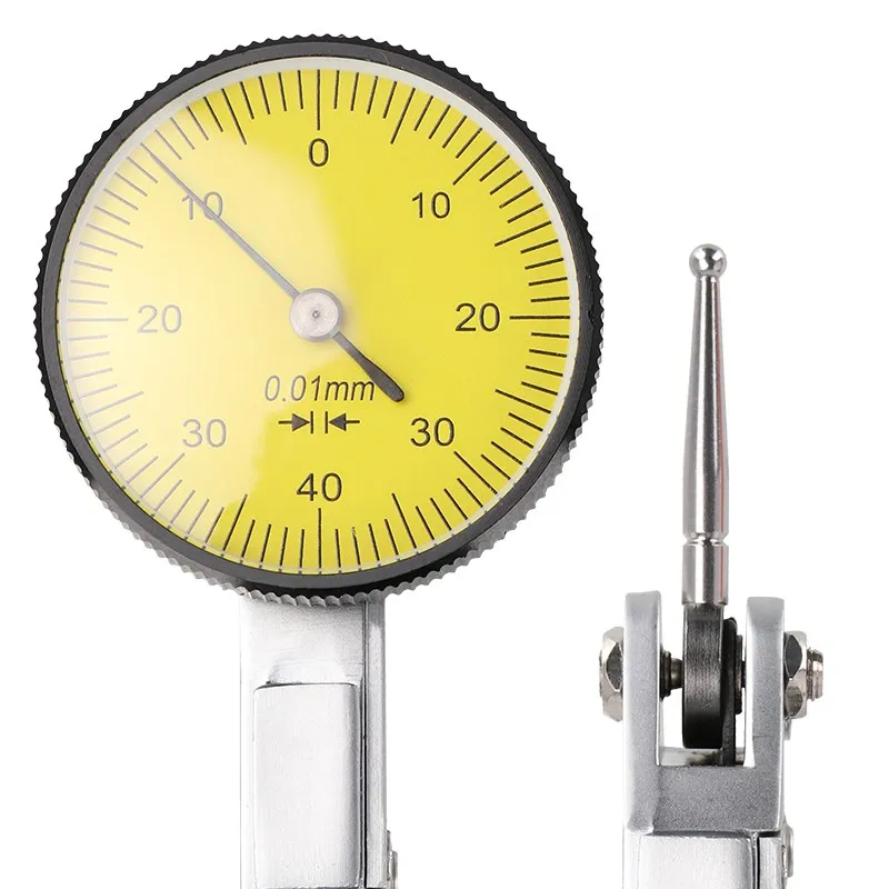0-0.8mm Lever Dial Indicator Shockproof Test 0.01mm Dial Gauge Scale Meter Accuracy Indicator Center Measuring Instruments
