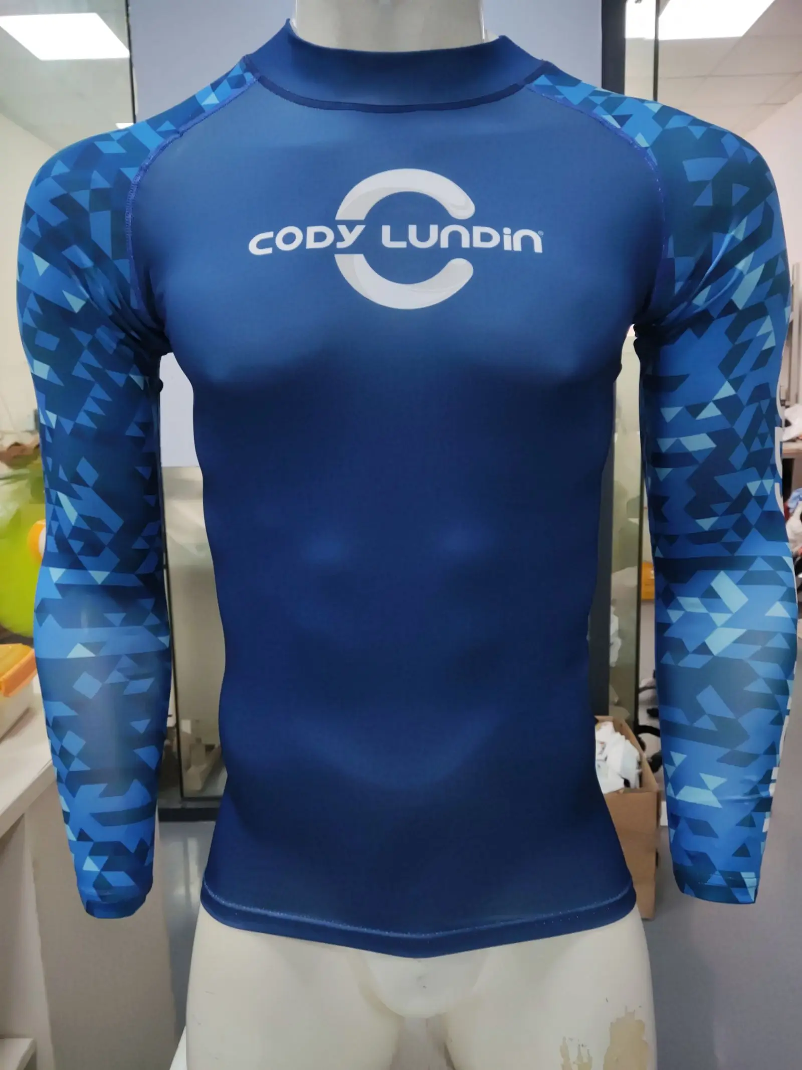 

Cody Lundin Men's UPF 50+ Mock Neck Long Sleeve Compression Shirts, Athletic Workout Shirt, Water Sports Rash Guard