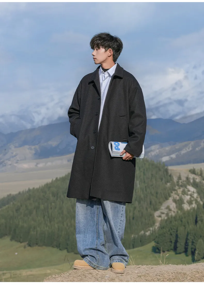 

Тренчи мужские в стиле милитари с длинными рукавами, классические, простые, однослойные, винтажные, оригинальные, повседневные, модные