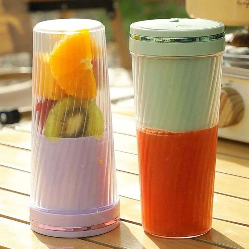 リークプルーフトラベルブレンダーUSB充電式350ml容量ベビーフードスムージーカップ