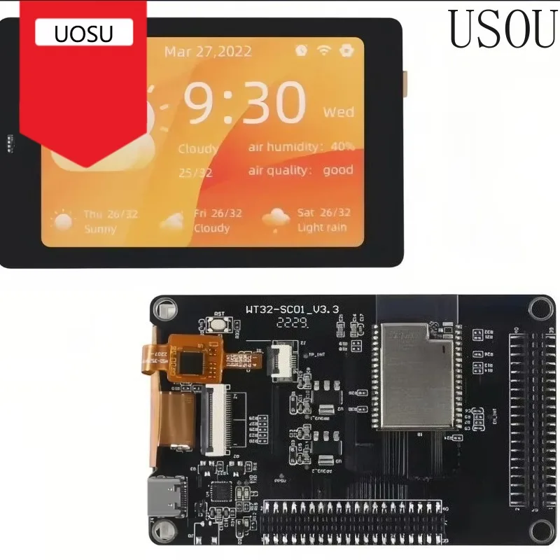 WT32-SC01 16MB ESP32 Development Board 3.5inch 320*480 ESP32 LCD Display HMI Board with ESP32 ESP32WROVERB Module Based