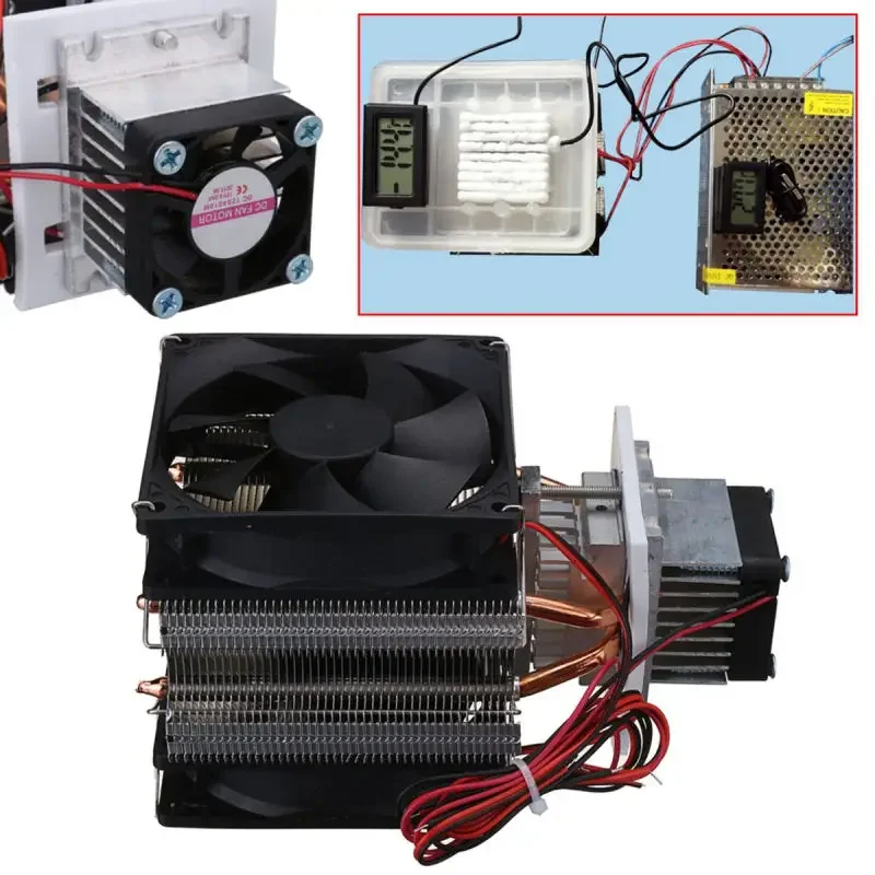 Household semiconductor refrigeration sheet system radiator 72W Cooler Refrigeration Semiconductor Cooling System Kit Cooler Fan