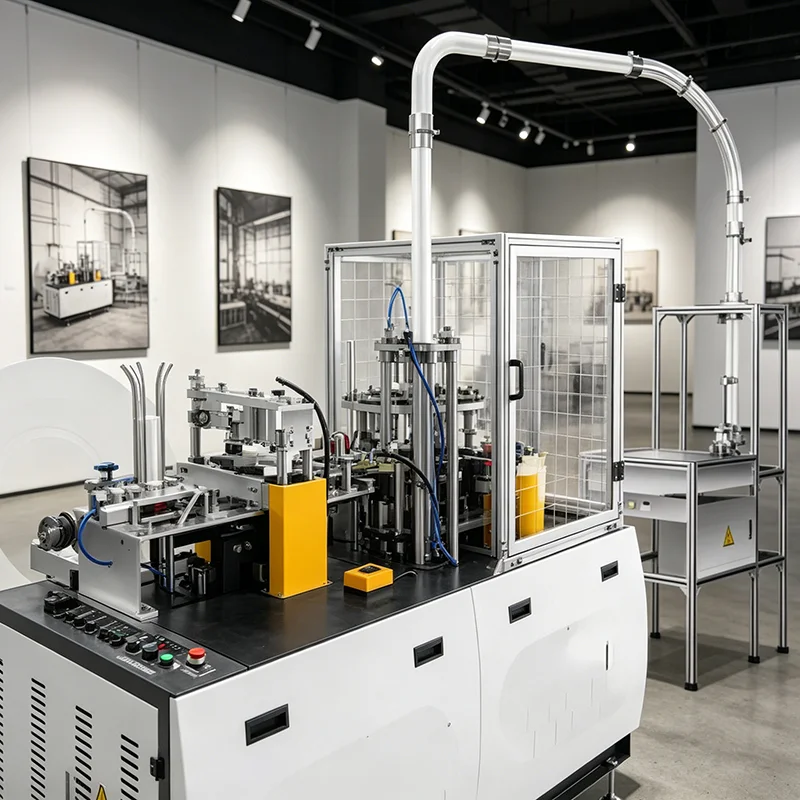 High Speed 80-120 Cups Per Minute Paper Cup Forming Machine with Touch Screen PLC and Automatic Cup Collection